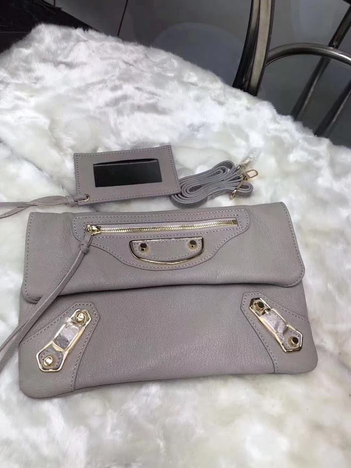 BALENCIAG巴黎世家 義大利進口山羊皮手抓包 原版品質 簡單時尚手包 配肩帶可斜挎  BL1019